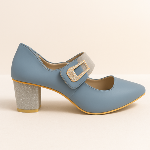 LA-Blue Silver Casual heel (LA-8842)
