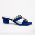 Blue & Sliver Neck bar Chappal 8013