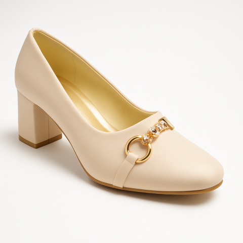 LA-Cream Casual Heel LA-(8834)