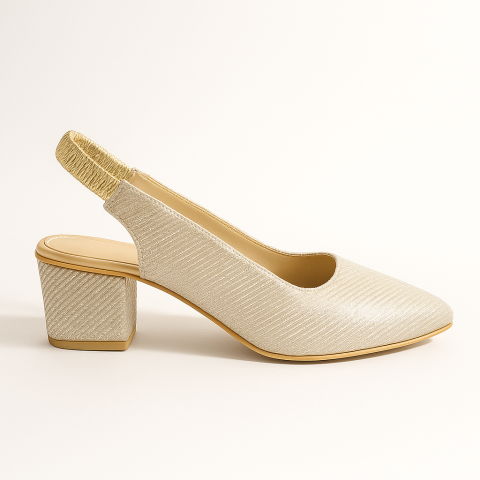 LA-Golden Fancy Heel LA-(8839)