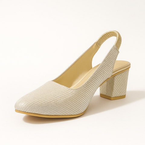 LA-Golden Fancy Heel LA-(8839)